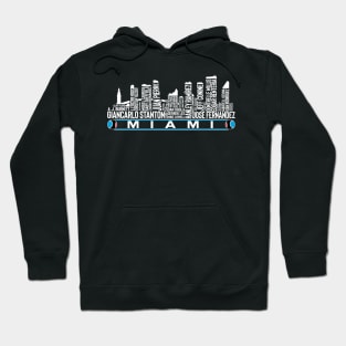 Miami Baseball Team All Time Legends, Miami City Skyline Hoodie